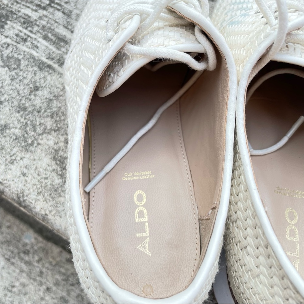 Aldo Cream Platform Women’s Shoes with Quilted Texture Size US 8.5 EUR 39 CM 25 - Picture 6 of 8